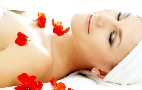 red flower petals spa #2